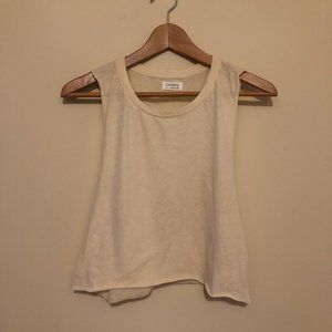 Community X Aritzia Sheer Yellow Crop Top NWOT